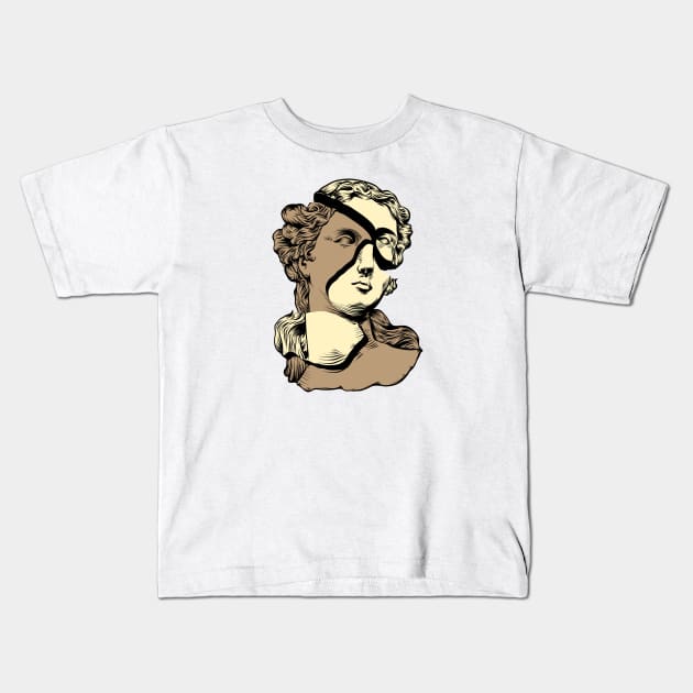 The renaissance sculpture - Lady Portrait Kids T-Shirt by Abstract Designs